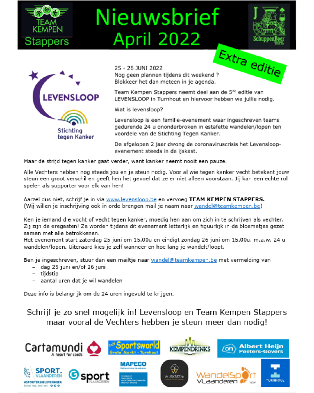 Niuewsbrief april 2022